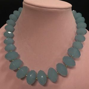 Blue green beaded necklace